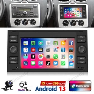 Für Ford Focus Fiesta C S Max Transit Autoradio DAB+ Android 13 GPS Navi +Camera - Bild 1 von 23