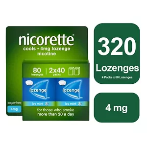 Nicorette Cools 4mg Lozenge 4 x 80 - 6 Weeks* Bundle - 320 Lozenge - Picture 1 of 11