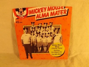 Walt Disney's Mickey Mouse Club Mickey Mouse Alma Mater record 45rpm NO SKIPS - Picture 1 of 7