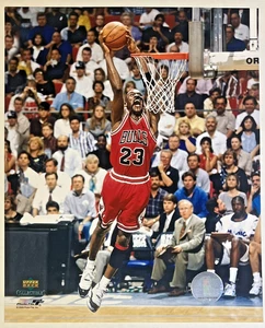 Foto coleccionable de Michael Jordan de la cubierta superior 8 x 10 sello de la NBA Chicago Bulls - Imagen 1 de 3