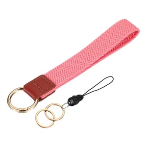 6.8" Keychain Wristlet, Key Chain Wristlet Bracelet with Double Rings Red - Picture 1 of 5