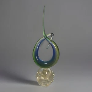 Sandro Frattin Murano Art Glass Sculpture Signed Italy Abstract Aventurine 15” - Picture 1 of 11