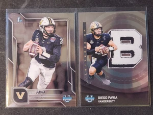 LOTE DE 2 TARJETAS DIEGO PAVIA 2025 1er Bowman Cromo Universidad/Letras VANDERBILT - Imagen 1 de 2
