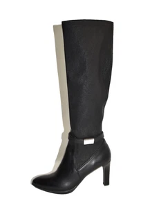 ¡Nuevo! Bota Alta Impermeable Aquatalia Romina Cuero Negro Talla 8 M DD506 - Imagen 1 de 7