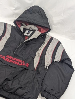 Phenomenal Starter Jacket Hi-vis Reflective Pullover Pouch Arizona Cardinals Med - Image 1 of 4
