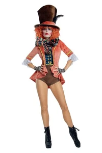Costume Cappellaio Avventuroso Donna (Grande) - Foto 1 di 2