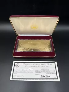 2003 National Collector's Mint $10 Gold Certificate 22Kt Gold COA Buffalo Bill - Picture 1 of 8