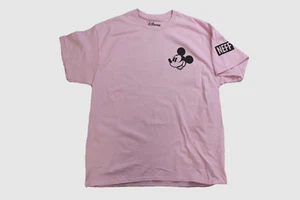 Neff x Disney Mens Mickey Mouse No Worries Double Sided Pink Shirt New S-XL - Picture 1 of 6