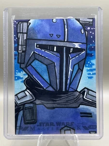2022 Star Wars Masterwork Paz Vizsla by Nick Gribbon Sketch 1/1 - Picture 1 of 2