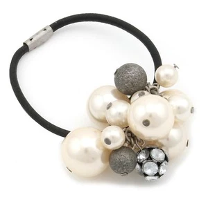 Zest Pearl Bead Cluster Hair Band with Diamante Gems - Picture 1 of 1