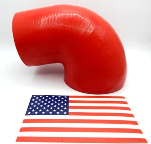 4" to 3.5" inch Silicone Pipe Elbow Turbo Intercooler Coupler 102 89mm 90 Degree - Picture 1 of 4