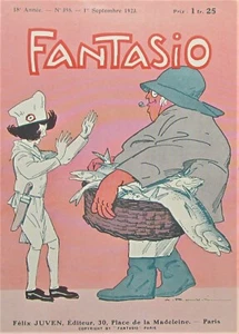 ROUBILLE Original 1923 Vintage Francés Fantasio Estampado Artístico PESCADERO PESCADOR - Imagen 1 de 1