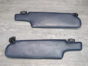 1983-1995 PORSCHE 928 S FRONT LEFT & RIGHT SIDE UPPER SUN VISOR SHADE SET BLUE - Picture 1 of 20