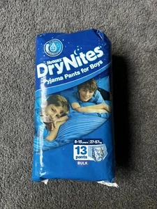 Vintage Huggies DryNites Pyjama Pants for Boys 8-15 Years (27-57kg) CAMO Design - Picture 1 of 2