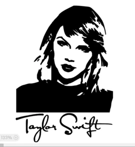 Taylor Swift face VINYL STICKER CAR DECAL 1989 Red Fearless pop 4.9" x 7" - Picture 1 of 2