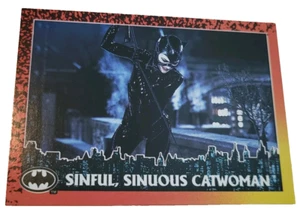 1992 Topps Batman Returns Sinful Sinuous Catwoman #44 Trading Card (H5 - Picture 1 of 2