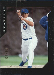 2003 Donruss Team Heroes Stat Line Cubs Baseball Card #105 Carlos Zambrano/93