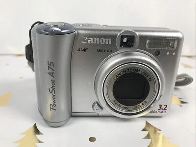 Canon PowerShot A75 Digital Camera 3.2MP 10x Zoom - FOR PARTS - Image 1 of 4