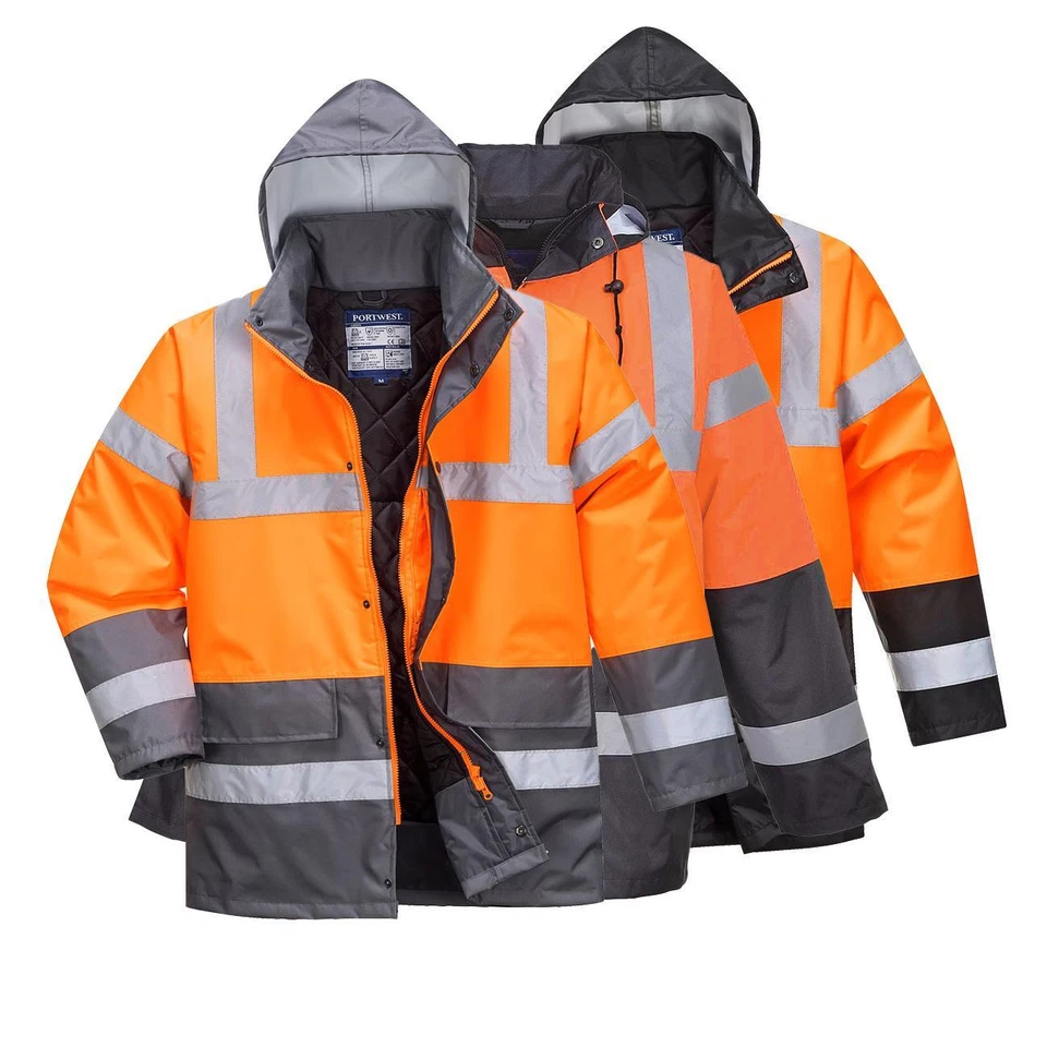 PORTWEST Hi-Vis Contrast Winter Traffic Jacket S467 - Image 1 of 1