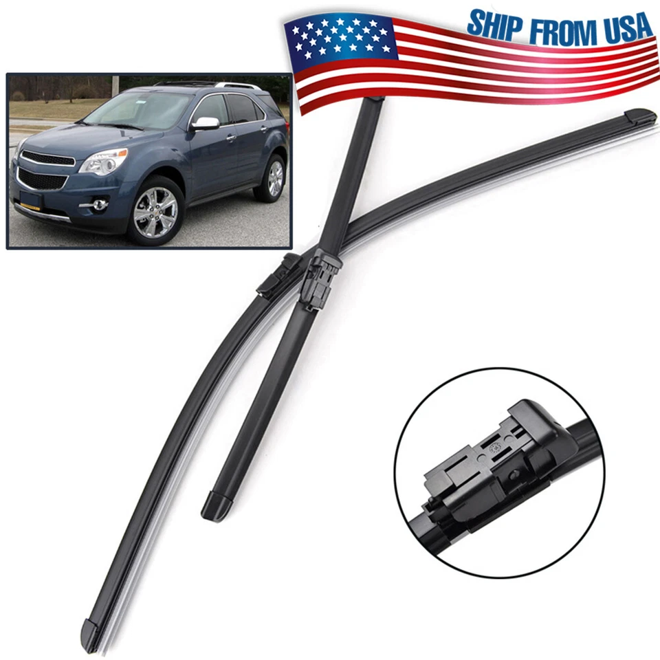 24" 17" Front Windshield Wiper Blades for GMC Terrain 2010-17 Chevrolet Equinox. Foto 1 de 4