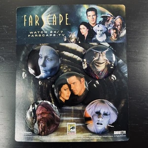 Farscape SDCC 2023 Exclusive 5 Pin Set Comic-Con Promo Buttons Shout!TV - Picture 1 of 5