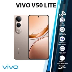 VIVO V50 Lite 5G Android Mobile Phone (8GB+256GB/GOLD/Dual SIM/Unlocked/NEW) - Afbeelding 1 van 5