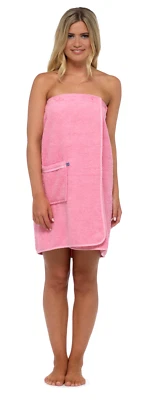 Womens Luxury Towel Wrap Toweling Bath Beach Cover Up 100% Cotton Ladies Size