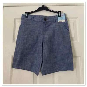 Boys Flat Front Shorts Blue Chambray - Cat & Jack