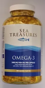 Oil Omega 3 Öl Fischöl 300 Kapseln ungesättigte Fettsäuren EPA & DHA 383 Gramm - Bild 1 von 14