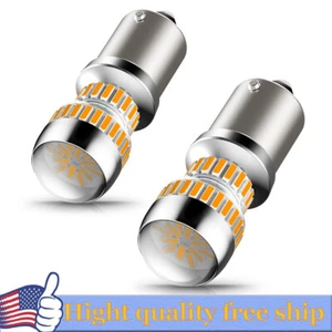 2/4x 1156 LED Turn Signal Bulb Light CANBUS Anti Hyper Flash Error Free amber - Picture 1 of 12