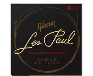 Gibson Les Paul Premium Electric Guitar Strings Ultra Lite SEG-LES9 - Picture 1 of 2