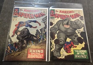 1966 AMAZING SPIDER-MAN # 41 & 43 FIRST & 3rd APP RHINO 2ND MARY JANE Spiderman - Bild 1 von 22
