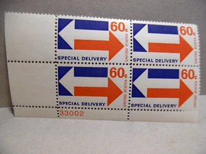 SCOTT STAMP # E23 SPECIAL DELIVERY 60 CENT PLATE BLOCK - MNH - Picture 1 of 1