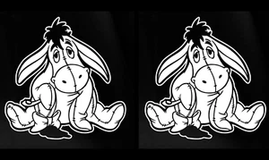 Eeyore Cartoon Donkey White Graphic Vinyl Decal Car Truck Window laptop notebook - Imagen 1 de 2
