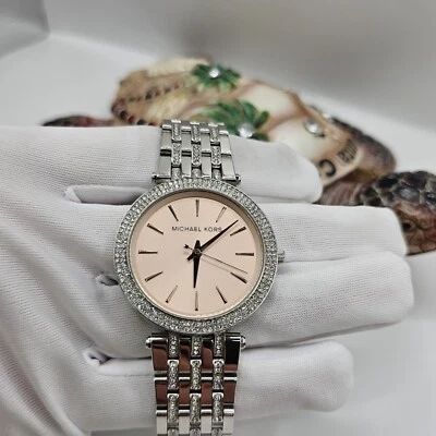 MICHAEL KORS MK3218 WOMEN'S WATCH SILVER STRAP SILVER PINK DIAL SILVER CASE - Image 1 of 4