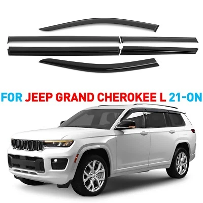 Protectores de lluvia viseras de ventilación para Jeep Grand Cherokee L 2021-2025 Foto 1 de 4