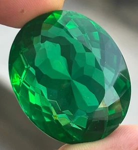 120+Cts Natural Certified Colombian Oval Cut Green Emerald Loose Gemstone~ BEST - Picture 1 of 13