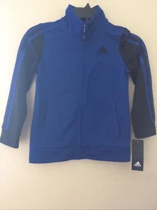 Brand New Adidas Boys Sweatshirt Size 7 Blue Black - Picture 1 of 4