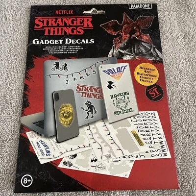 New Stranger Things Gadget Stickers Decals Waterproof Reusable Removable Set - Image 1 of 2