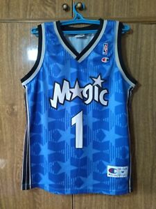 Orlando Magic Champion NBA Jersey #1 Tracy McGrady Basketball Blue Men Size M