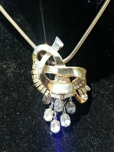 Chocker Halskette Nachlass Sammlung Vintage Designer Reinold großer Strass - Bild 1 von 23