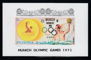 FUJEIRA Munich Olympics Winners (Water Polo, USSR) MNH souvenir sheet - Picture 1 of 1