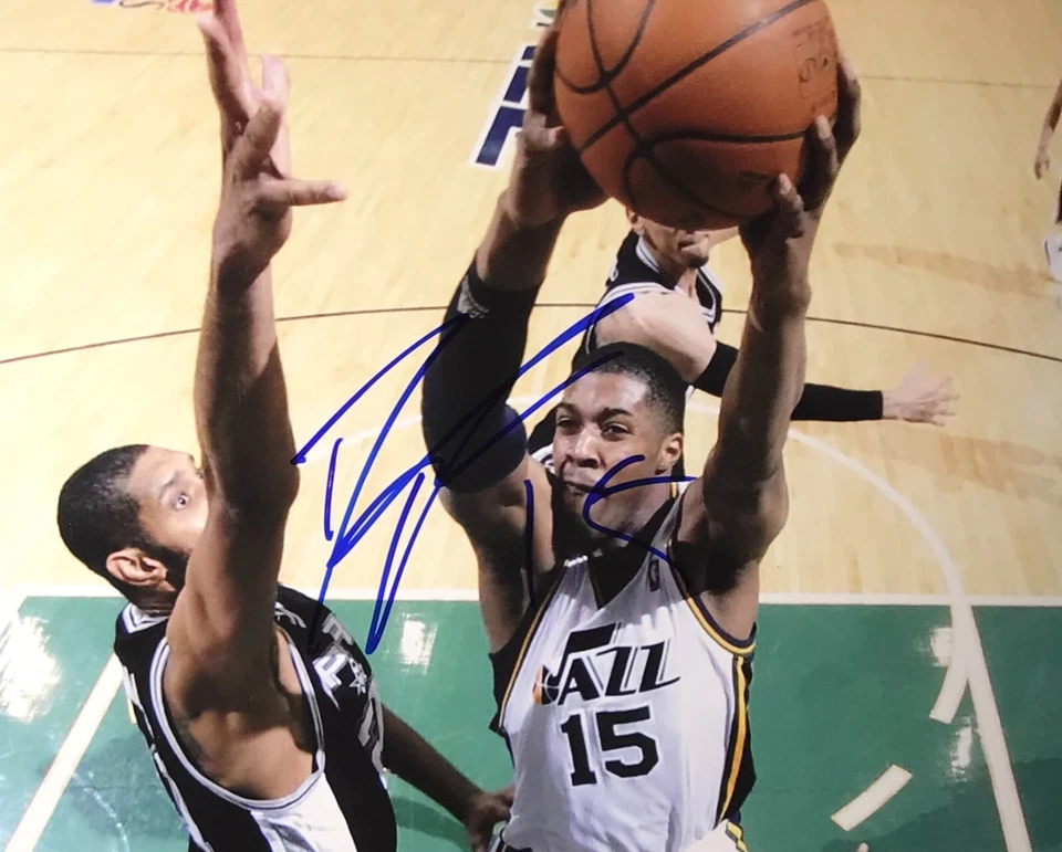 Foto autografiada 8x10 firmada por Derrick Favors Utah Jazz con certificado de autenticidad N3 Foto 1 de 1