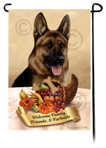Thanksgiving Garden Flag - Red Sable German Shepherd 061 - Picture 1 of 1