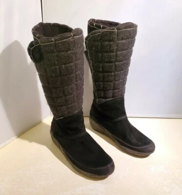 Women's Cushe Suede Leather High Top Snow Boots, Black, Waterproof - US Size 5 - Image 1 of 4