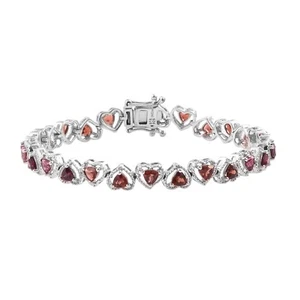 Rhodolite Garnet, Pink Tourmaline, And Red Garnet Gemstones Featuring In Rhod... - Picture 1 of 3