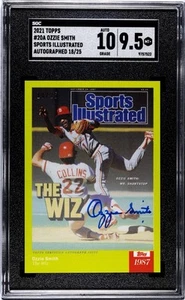 2021 Topps X Sports Illustrated The Wiz Ozzie Smith 18/25 SGC 9.5 MT+ 10 Auto - Picture 1 of 2