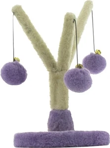Penn Plax Cat Tree Activity Center with 3 Plush Hanging Cat Toys 12 Inches High - Picture 1 of 4