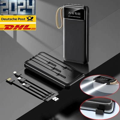 900000mAh Power Bank Tragbar Schnellladegerät Externer Batterie Ladegerät Handy - Bild 1 von 4