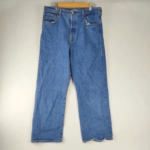 Levis Premium Womens Ribcage Straight Ankle Jeans Blue Size W32 L27 Denim - Bild 1 von 10